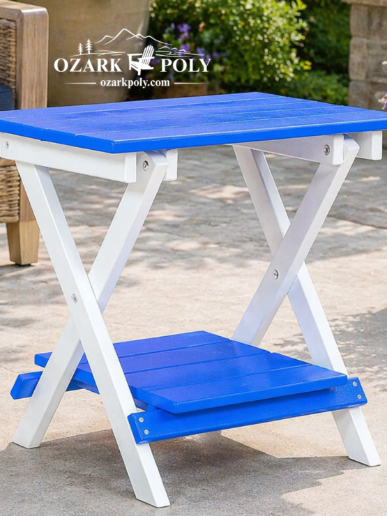 Deluxe Folding End Table w/Shelf