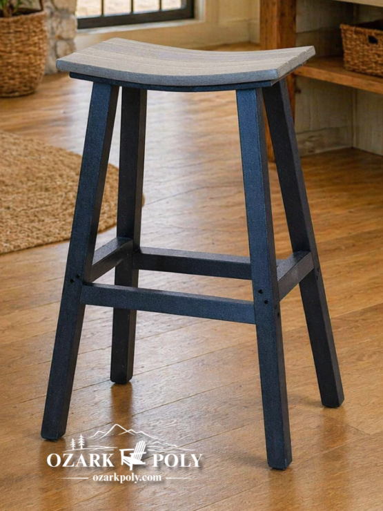 Poly Bar Height Saddle Seat Stool