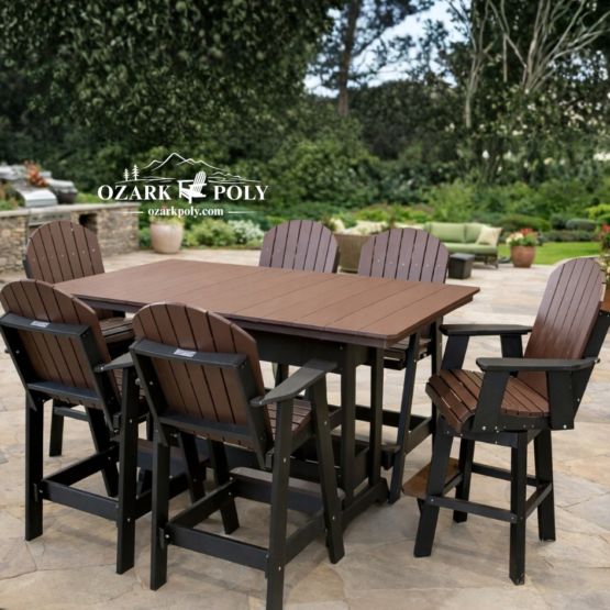 Poly 6' Bar Height Table & Chairs Set (1)