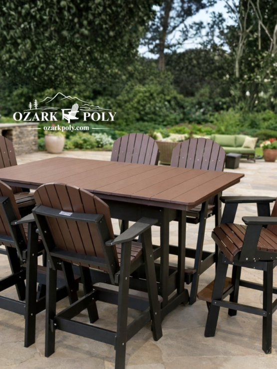 Poly 6' Bar Height Table & Chair Set