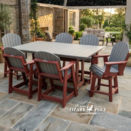 Poly 6' Counter Height Table & Chairs Set