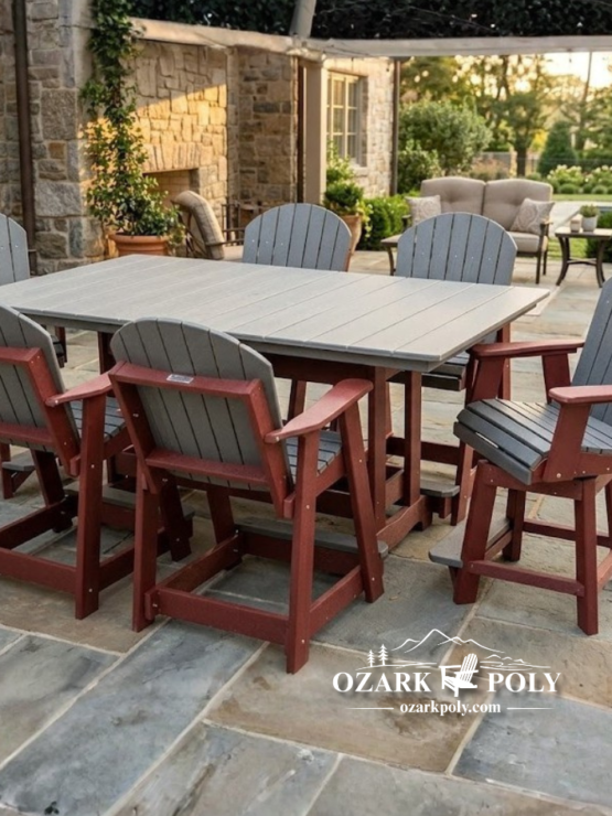 Poly 6' Counter Height Table & Chair Set